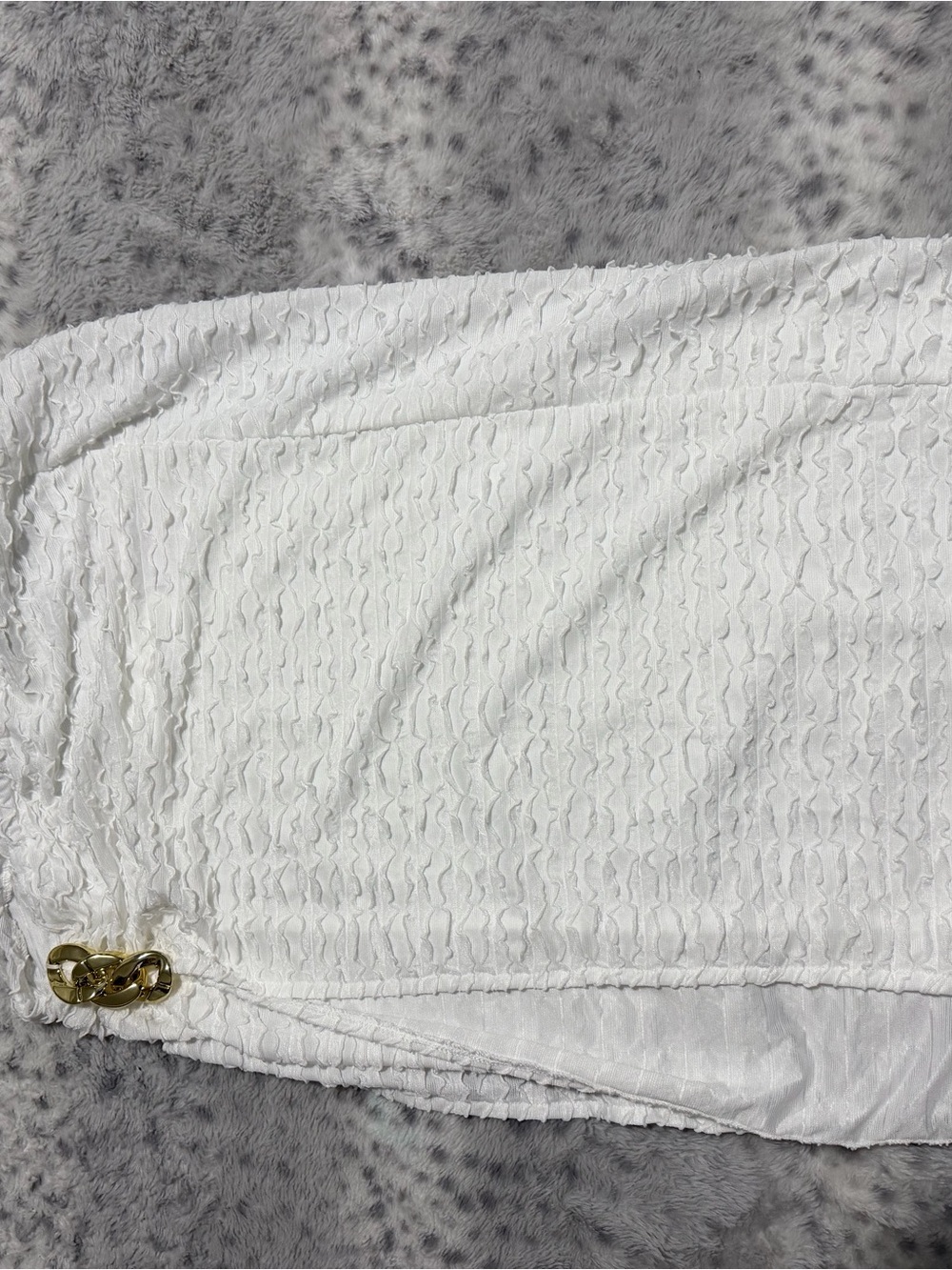 Fashion Nova White Textured Two-Piece Cutout Jumpsuit - Picture 2 of 7